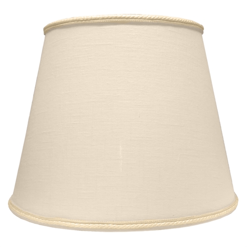 lampeskærm 14x17x20 L-E27 creme hør agraman uden låg